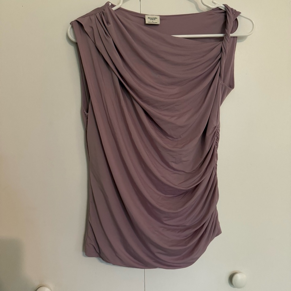 Abercrombie & Fitch Soft Lavender Draped Sleeveless Top Size Small